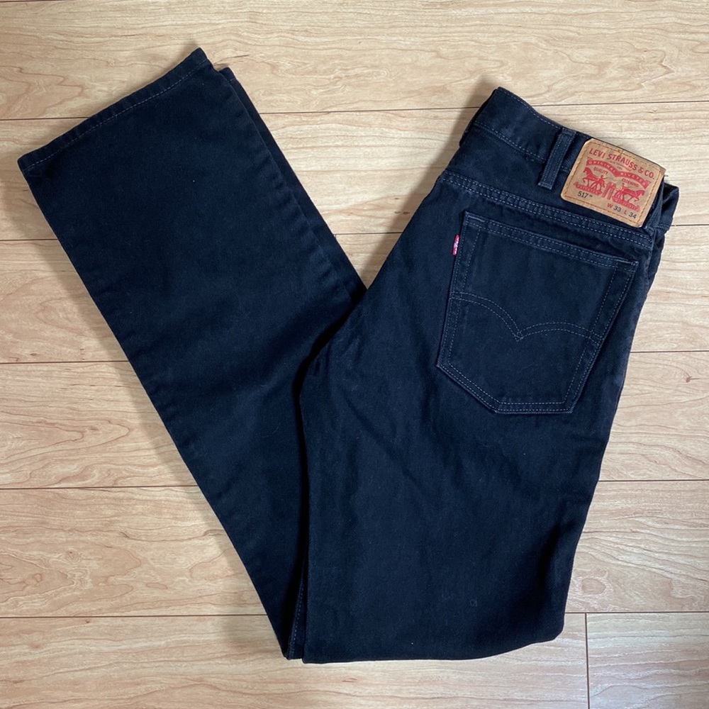 33x34 Levi’s 517 Bootcut Black Denim Jeans